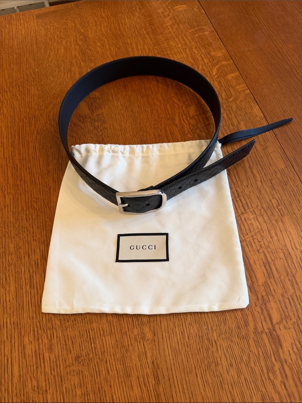 Gucci Soft Microguccissima size 85  Leather Men's Belt with Silver-Tone Buckle - Picture 7 of 7